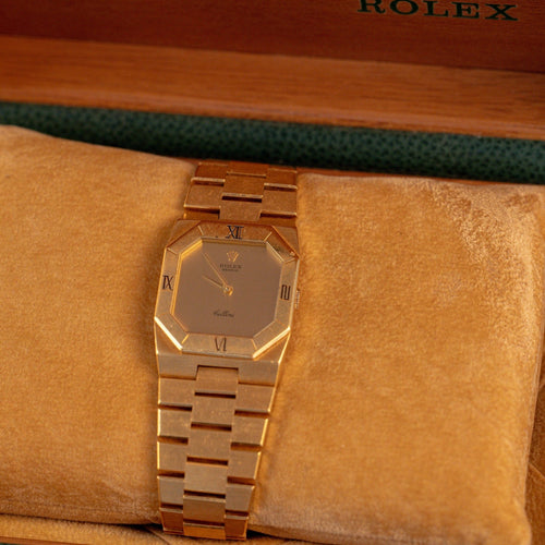 Montre Rolex - Montre Cellini en or jaune 18 carats, années 1970-1980 58 Facettes