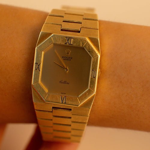 Montre Rolex - Montre Cellini en or jaune 18 carats, années 1970-1980 58 Facettes