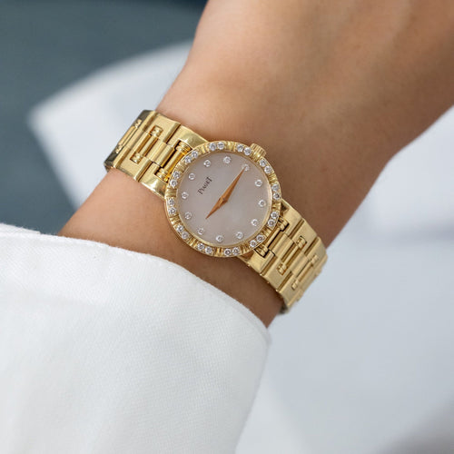 Montre Piaget - Montre Dancer vintage en or jaune 18 carats 58 Facettes