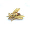 Broche Broche Abeille vintage en or jaune 18 carats 58 Facettes