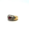 Bague 55 Bague jonc vintage en or jaune 750‰, rubis et diamants 58 Facettes