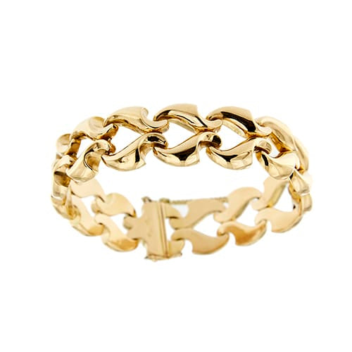 Bracelet Bracelet tank vintage en or rose 18 ct 58 Facettes 38835
