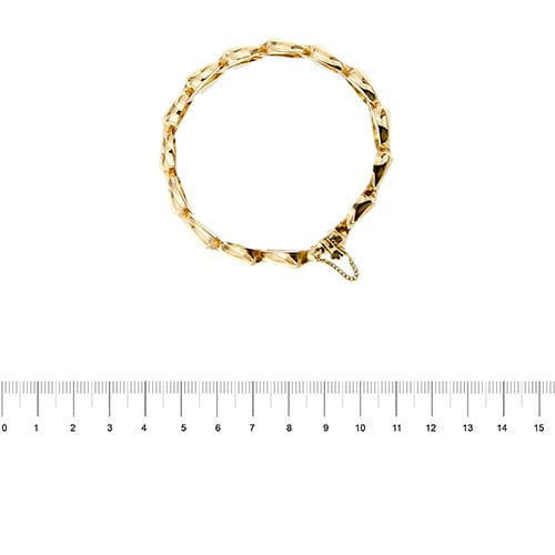 Bracelet Bracelet tank vintage en or rose 18 ct 58 Facettes 38835