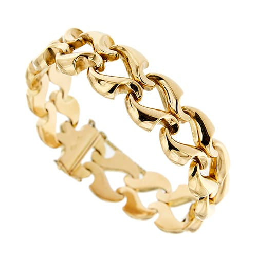 Bracelet Bracelet tank vintage en or rose 18 ct 58 Facettes 38835