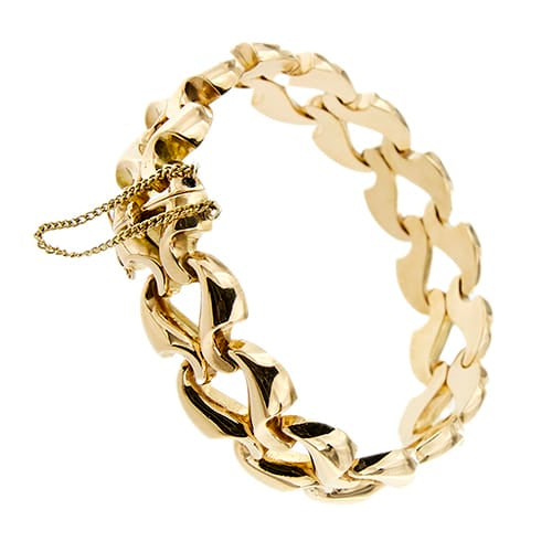 Bracelet Bracelet tank vintage en or rose 18 ct 58 Facettes 38835