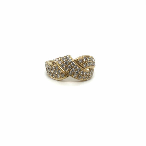 Bague 57 Bague en or jaune 750‰ et diamants, années 2000 58 Facettes