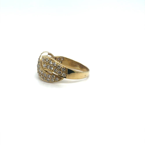 Bague 57 Bague en or jaune 750‰ et diamants, années 2000 58 Facettes