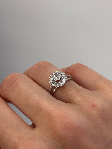 Bague 52 Bague solitaire en or blanc avec diamant de 0,60 ct, années 1970 58 Facettes