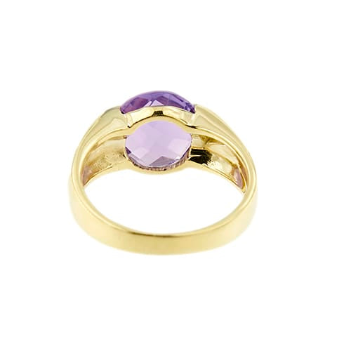 Bague 55 Bague bandeau en or jaune 18 ct avec améthyste 2,50 ct 58 Facettes 28153