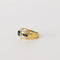 Bague 50 Bague jonc en or jaune 18 carats, saphirs et diamants, années 80 58 Facettes