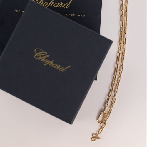 Collier Chopard - Collier ajustable en or jaune à maillons rectangulaires 58 Facettes