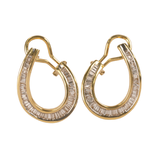 Boucles d'oreilles Boucles d’oreilles clips vintage en or jaune et diamants 58 Facettes