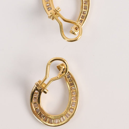 Boucles d'oreilles Boucles d’oreilles clips vintage en or jaune et diamants 58 Facettes