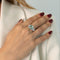 Bague 61 Bague Contemporaine En Or Blanc, Topaze Bleu Clair Et Diamants 58 Facettes