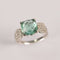 Bague 61 Bague Contemporaine En Or Blanc, Topaze Bleu Clair Et Diamants 58 Facettes