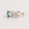 Bague 61 Bague Contemporaine En Or Blanc, Topaze Bleu Clair Et Diamants 58 Facettes