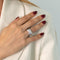 Bague 52 Bague Croisée Vintage Or Blanc Pavée de Diamants 58 Facettes