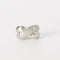 Bague 52 Bague Croisée Vintage Or Blanc Pavée de Diamants 58 Facettes