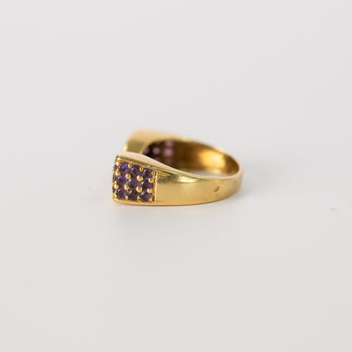 Bague 55 Bague Nœud Vintage Or Jaune et Améthystes 58 Facettes