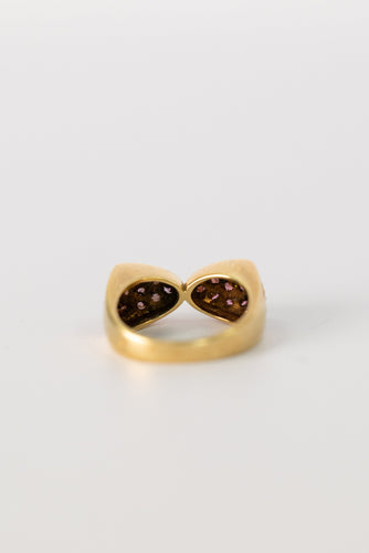 Bague 55 Bague Nœud Vintage Or Jaune et Améthystes 58 Facettes