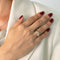 Bague 52 Bague cocktail vintage en or jaune, diamant central et diamants baguette 58 Facettes