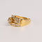 Bague 52 Bague cocktail vintage en or jaune, diamant central et diamants baguette 58 Facettes