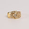 Bague 52 Bague cocktail vintage en or jaune, diamant central et diamants baguette 58 Facettes