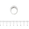Bague 56 Bague croisée en or blanc 18 ct avec diamants 58 Facettes 40592