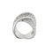 Bague 56 Bague croisée en or blanc 18 ct avec diamants 58 Facettes 40592