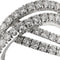 Bague 56 Bague croisée en or blanc 18 ct avec diamants 58 Facettes 40592