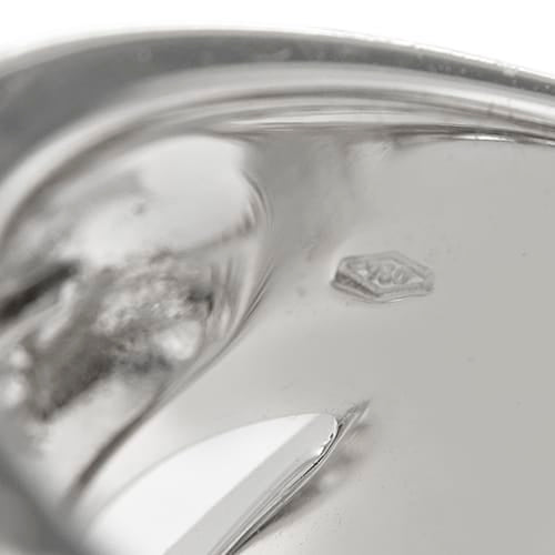 Bague 56 Bague croisée en or blanc 18 ct avec diamants 58 Facettes 40592
