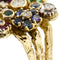 Bague 60 Bague à fleurs en or jaune 18k, rubis, saphirs, émeraudes et diamants 58 Facettes 35999
