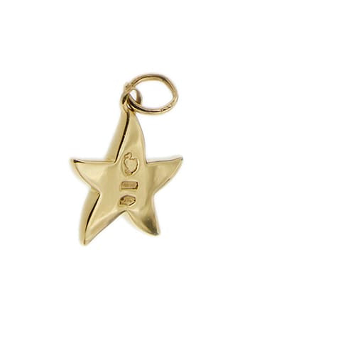 Pendentif Dodo - Pendentif étoile de mer en or jaune 18k avec saphirs orange 58 Facettes 43217