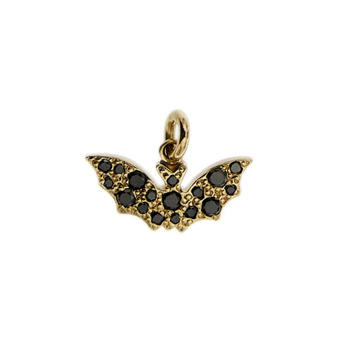 Pendentif Dodo - Pendentif chauve-souris Rainbow en or jaune 18k avec diamants noirs 58 Facettes 43291