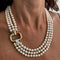 Collier Collier multirang de perles et diamants, fermoir en or jaune 18 carats 58 Facettes 29734