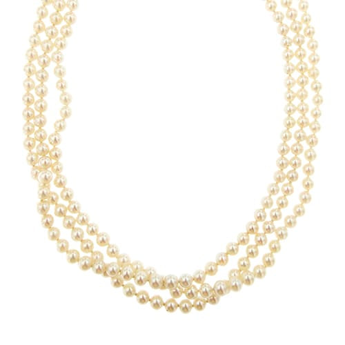 Collier Collier multirang de perles et diamants, fermoir en or jaune 18 carats 58 Facettes 29734