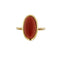 Bague Bague en or jaune 18 ct avec corail rouge 58 Facettes 42670