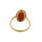 Bague Bague en or jaune 18 ct avec corail rouge 58 Facettes 42670
