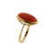 Bague Bague en or jaune 18 ct avec corail rouge 58 Facettes 42670