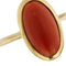 Bague Bague en or jaune 18 ct avec corail rouge 58 Facettes 42670