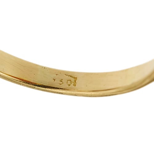 Bague Bague en or jaune 18 ct avec corail rouge 58 Facettes 42670