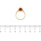 Bague Bague en or jaune 18 ct avec corail rouge 58 Facettes 42670