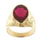Bague Bague chevalière avec rubis synthétique 58 Facettes 34079
