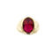 Bague Bague chevalière avec rubis synthétique 58 Facettes 34079