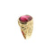 Bague Bague chevalière avec rubis synthétique 58 Facettes 34079