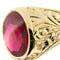 Bague Bague chevalière avec rubis synthétique 58 Facettes 34079