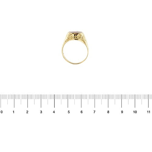 Bague Bague chevalière avec rubis synthétique 58 Facettes 34079