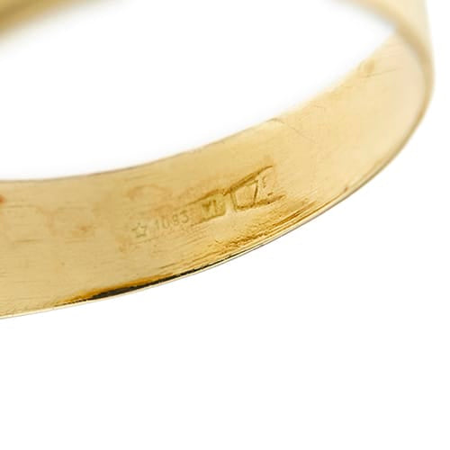 Bague Bague chevalière 3 ors en or jaune 18 kt 58 Facettes 38314