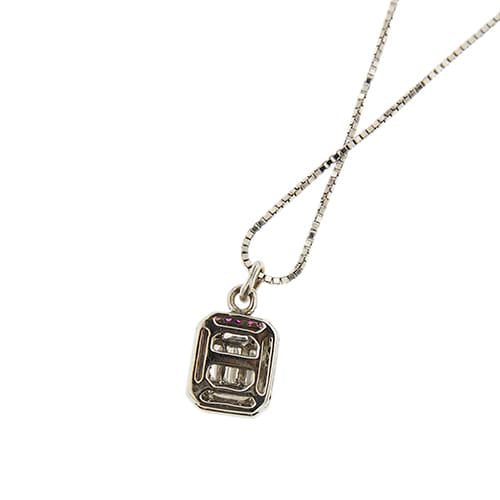 Collier Unoaerre - Collier en or blanc 18 kt avec rubis et diamants 58 Facettes 37037