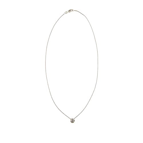 Collier Collier point lumineux en or blanc 18k avec diamant 0,30 ct 58 Facettes 40532